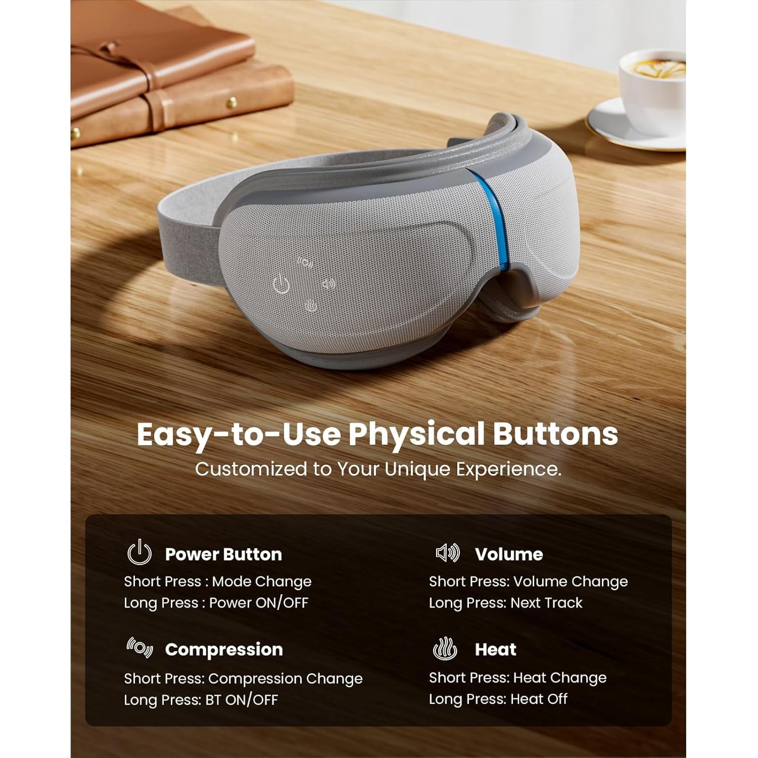 Masajeador de Ojos BOB Y BRAD EyeOasis 2 con Calor y Enfriamiento