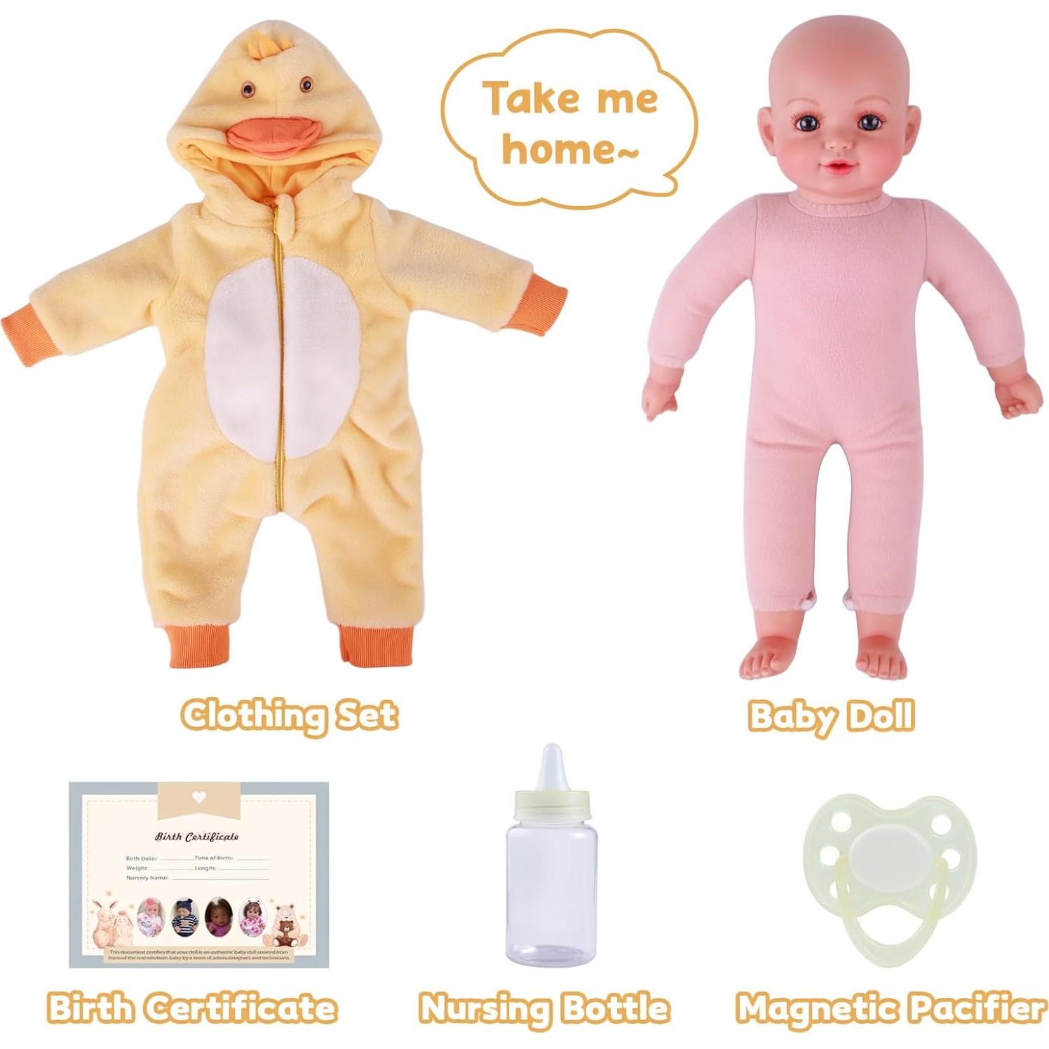 Muñeca de Bebé Realista BABESIDE 15" (38 cm) 5 Piezas