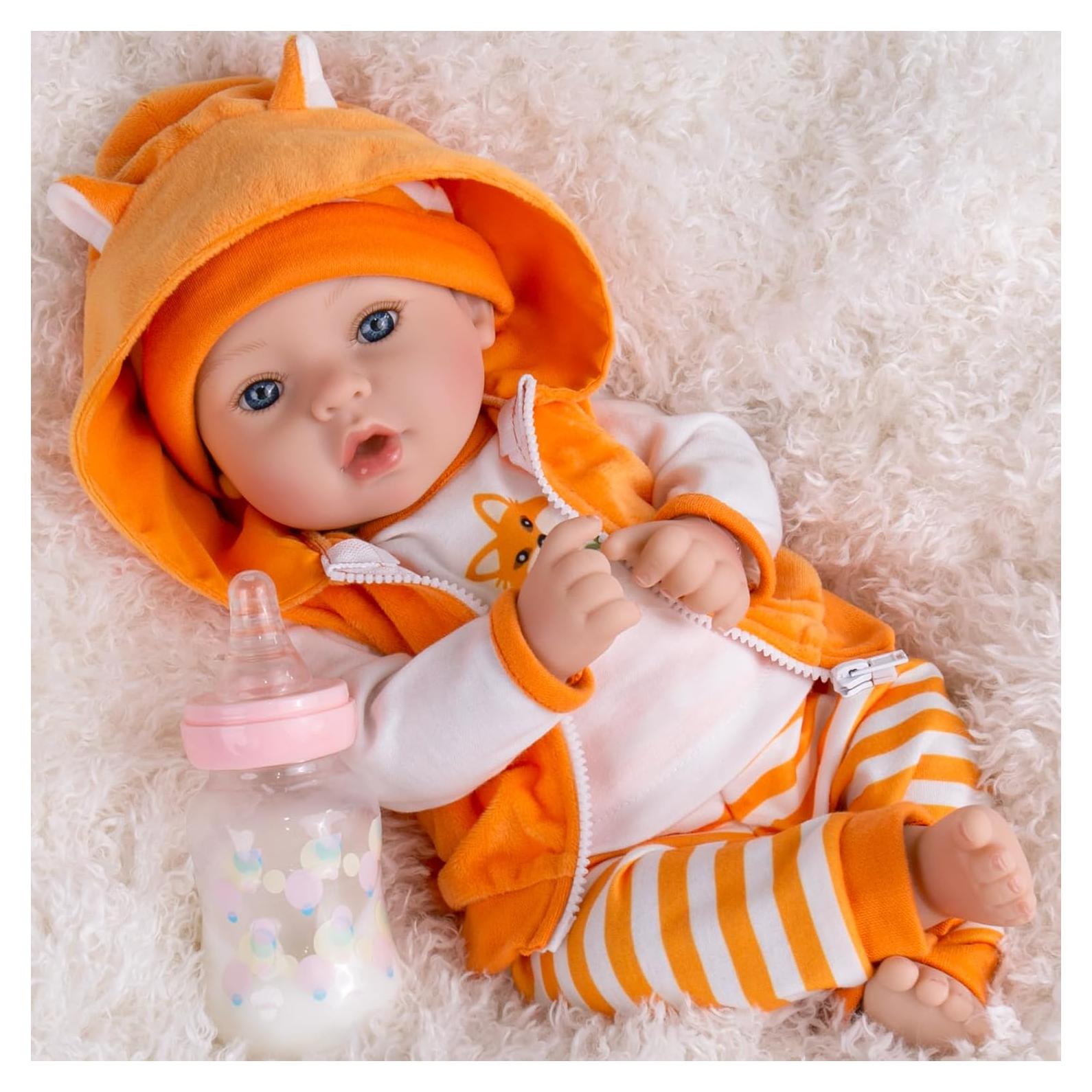 Muñeca Reborn Aori 45.72 cm Realista para Niños y Padres