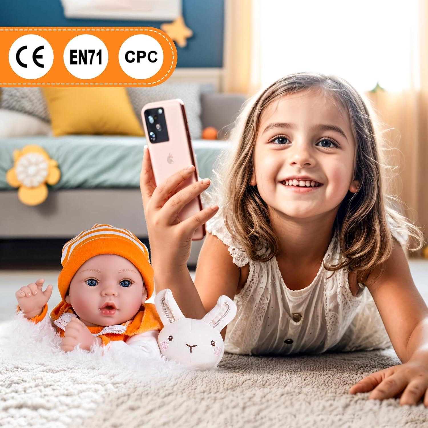 Muñeca Reborn Aori 45.72 cm Realista para Niños y Padres