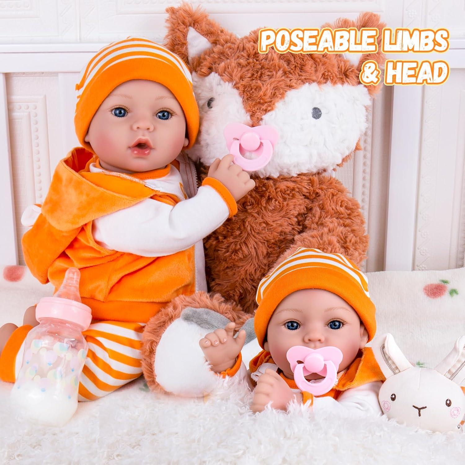 Muñeca Reborn Aori 45.72 cm Realista para Niños y Padres