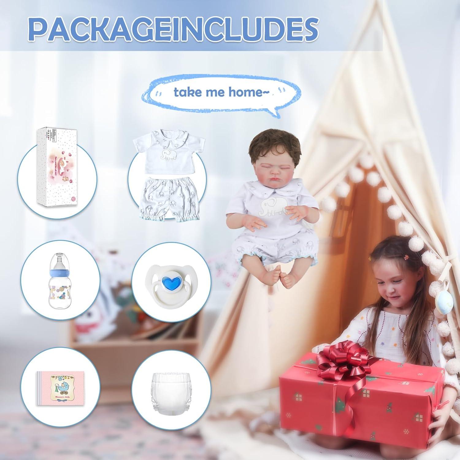 Muñeca Reborn Realista CHAREX Gracie Ma888 46 cm Llorando