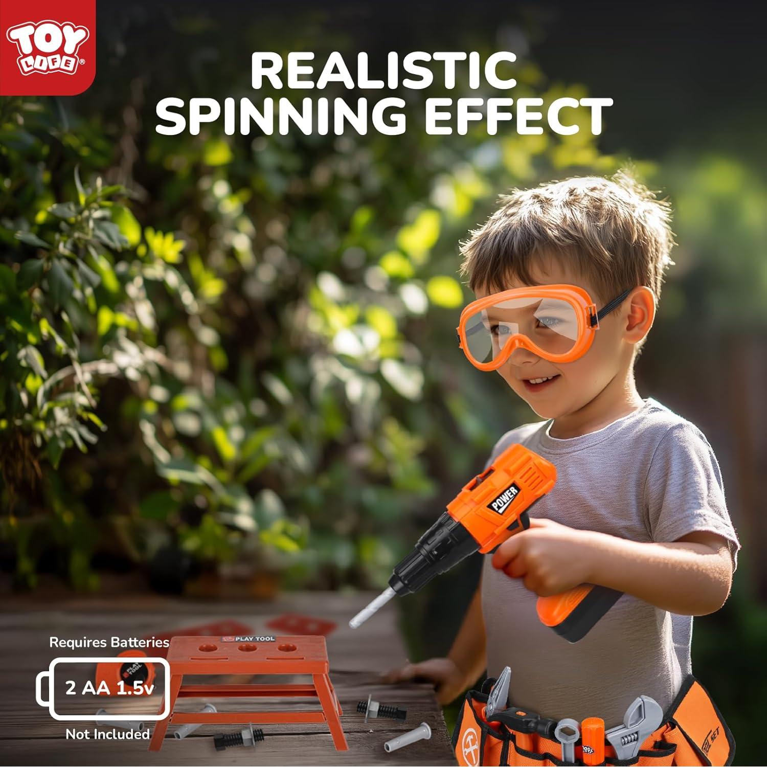 Conjunto de Herramientas de Juguete TOY Life con Taladro