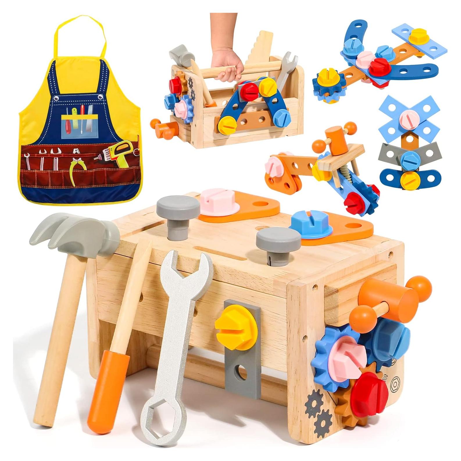 Juego de herramientas TONZE para niños con delantal 39 PCS