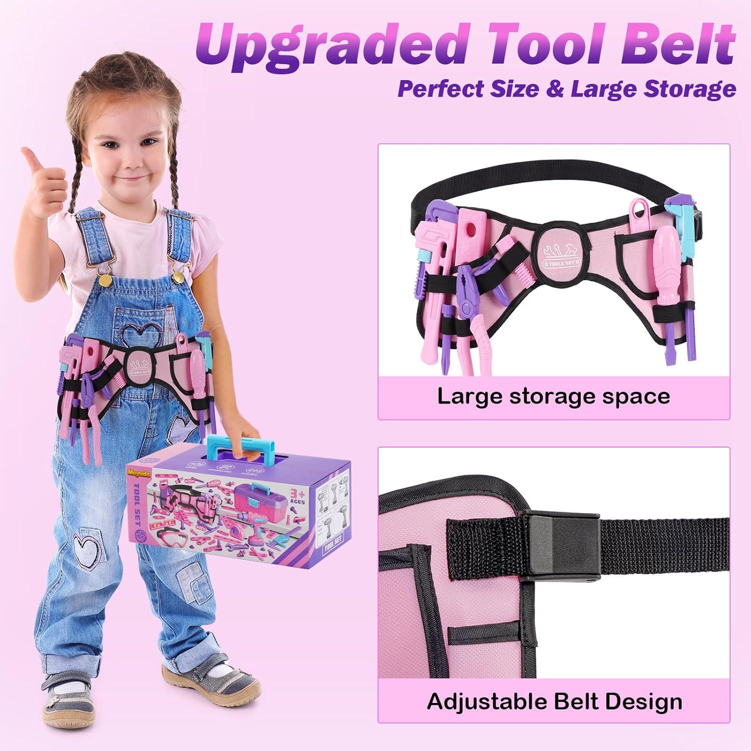 Juego de Herramientas para Niñas Maysida 67 Piezas Rosa