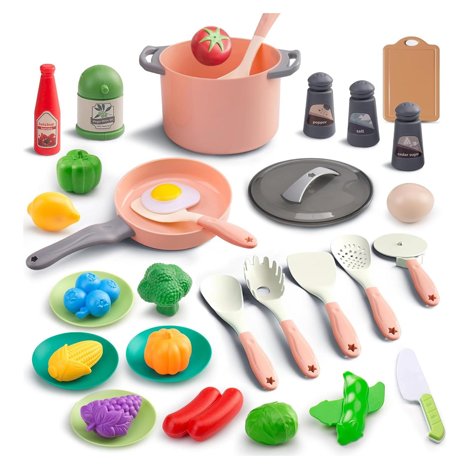 Juego de Cocina para Niños 35 Piezas JOKERKING Rosa