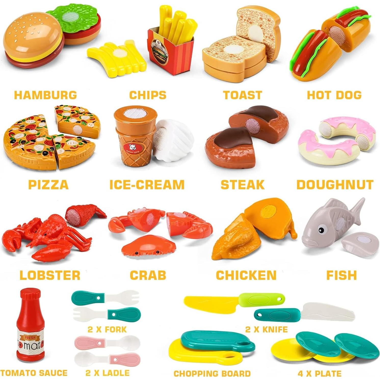 Juego de Cocina de Corte JASNKKONT 42 Artículos 87 Piezas