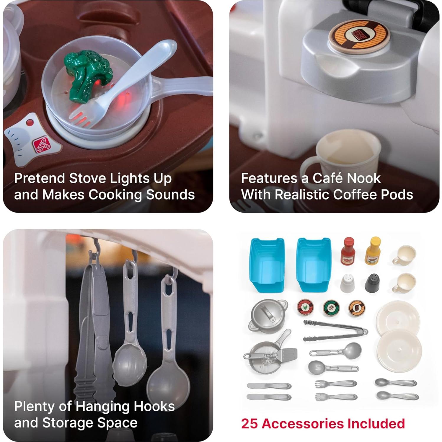 Juego de Cocina Interactivo Step2 Rosa con 25 Accesorios