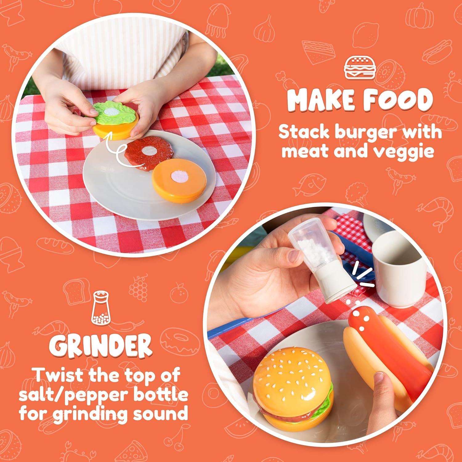 Juego de Cocina Parrilla BBQ Joyin 34 Piezas para Niños