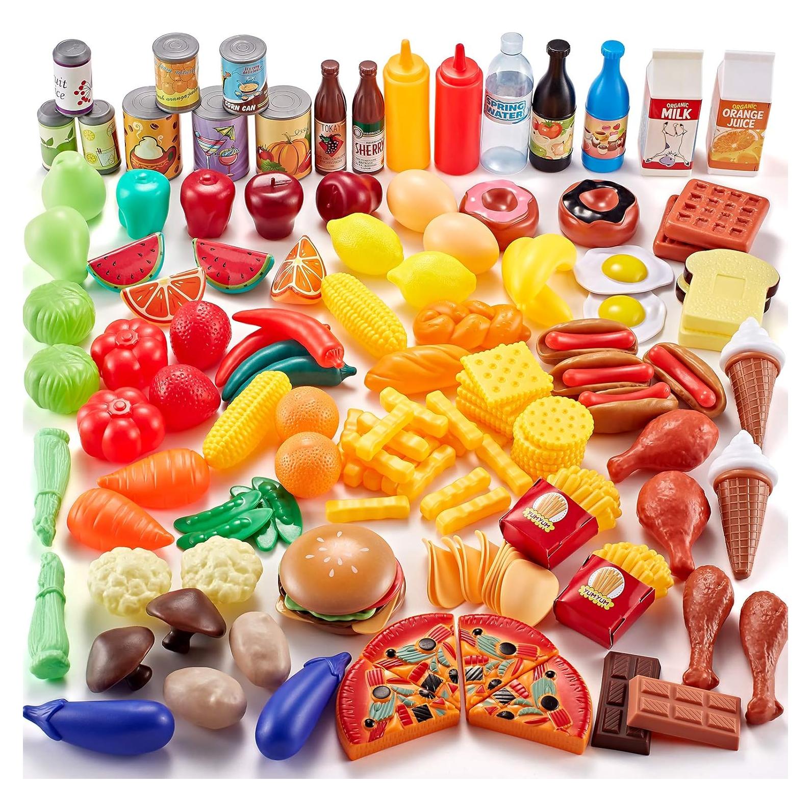 Juego de Comida de Juguete 143 Piezas Shimfun para Niños
