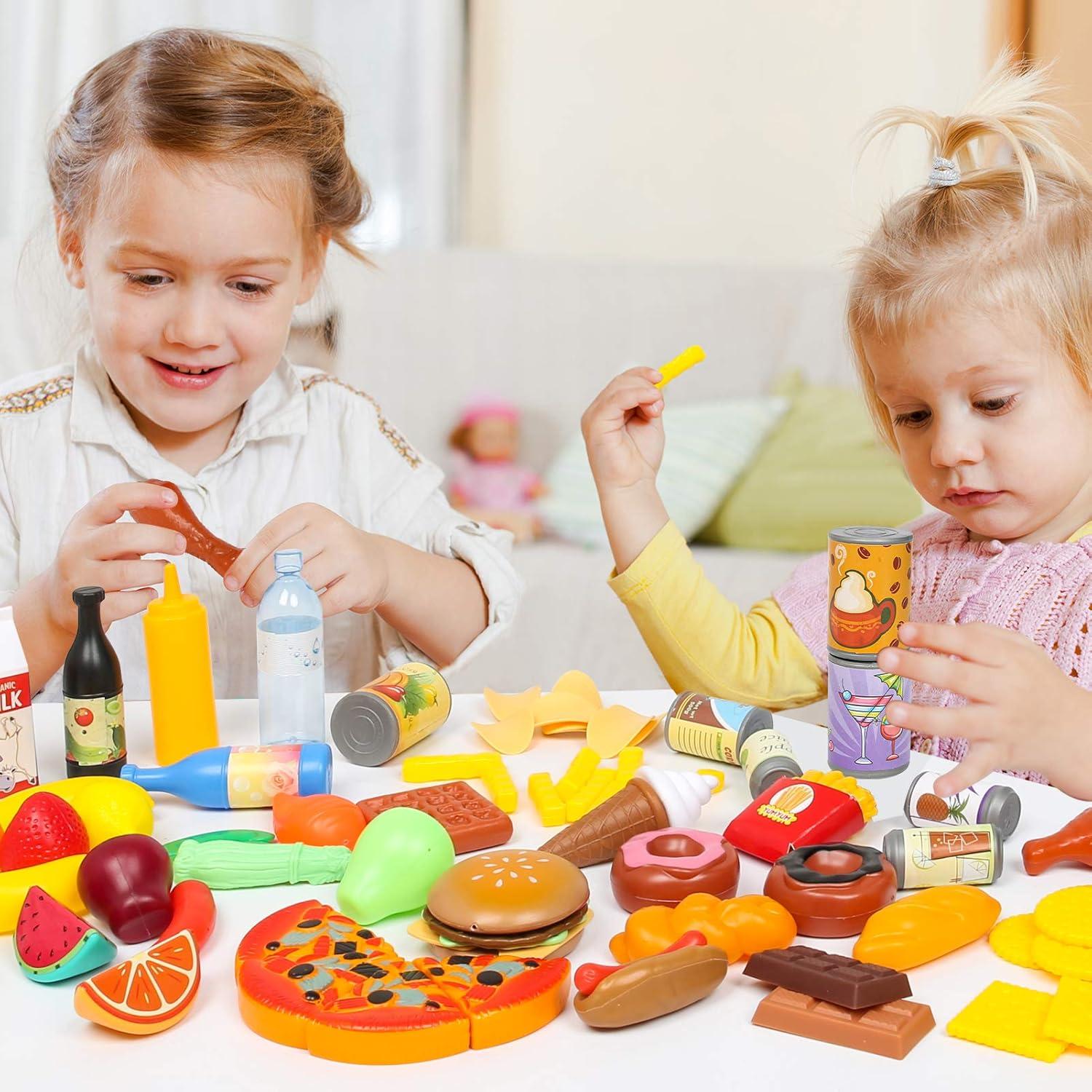 Juego de Comida de Juguete 143 Piezas Shimfun para Niños