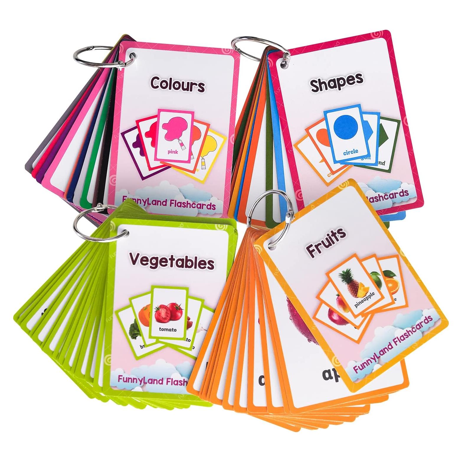 Tarjetas Didácticas en Inglés Richardy - Colores, Formas, Frutas y Verduras