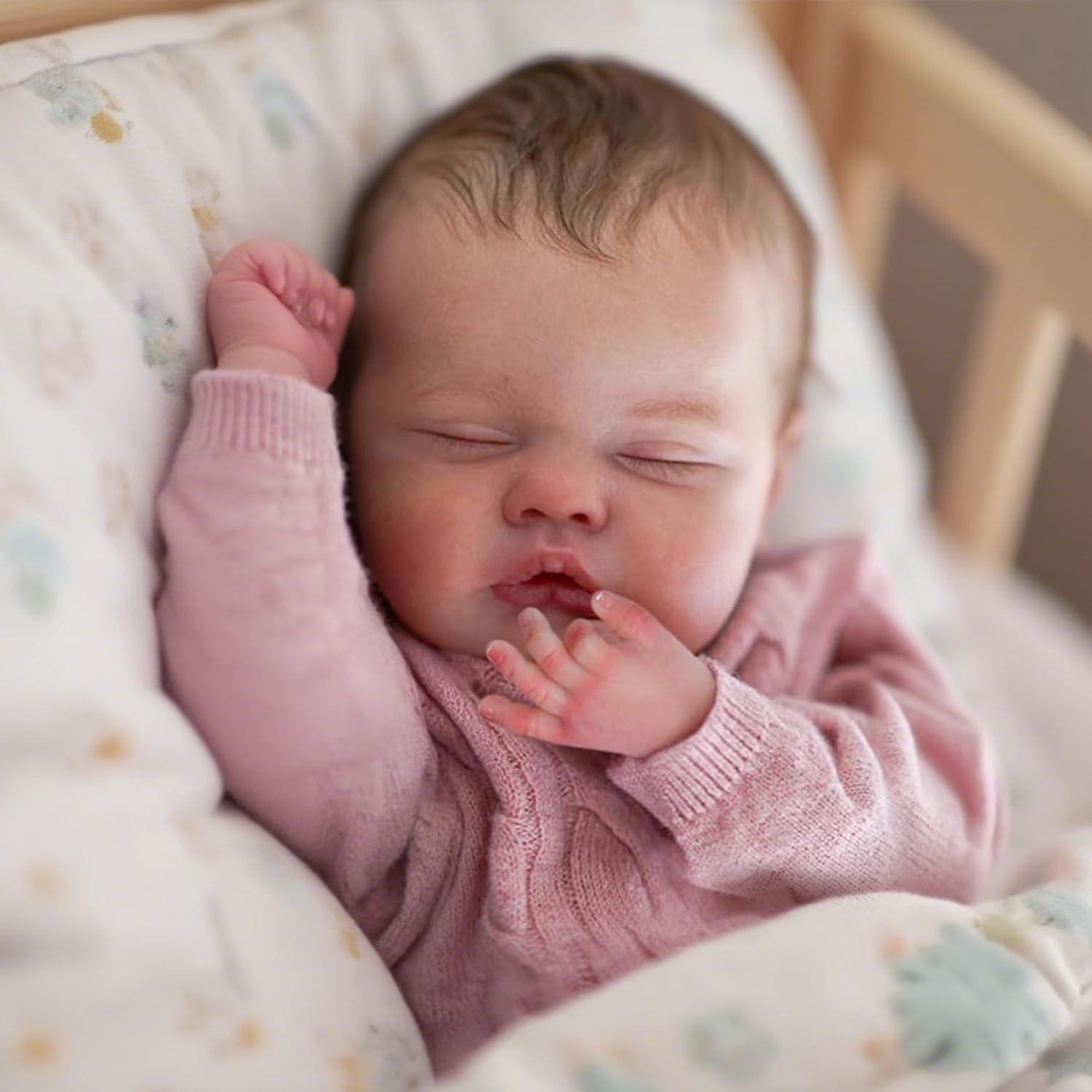 Muñeca Reborn Realista WOOROY 18" (45.72 cm) con Accesorios