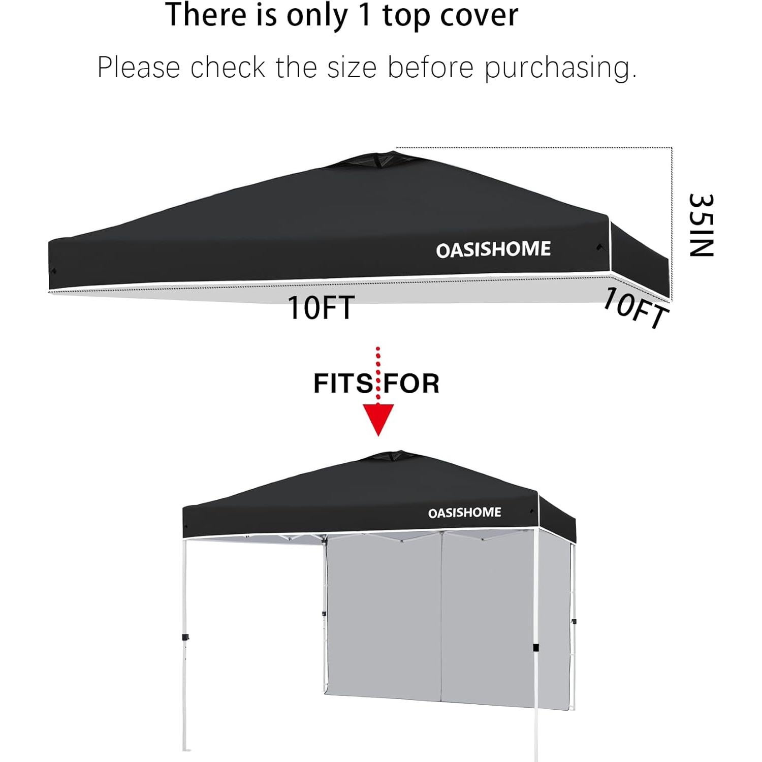 Cubierta Superior OASISHOME 10x10 para Carpa Recta Impermeable