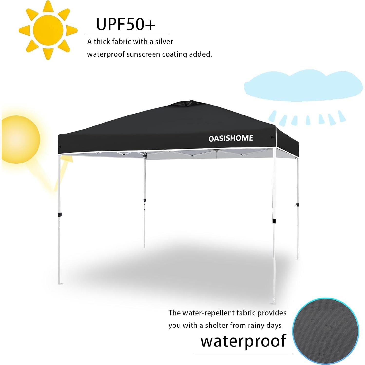 Cubierta Superior OASISHOME 10x10 para Carpa Recta Impermeable