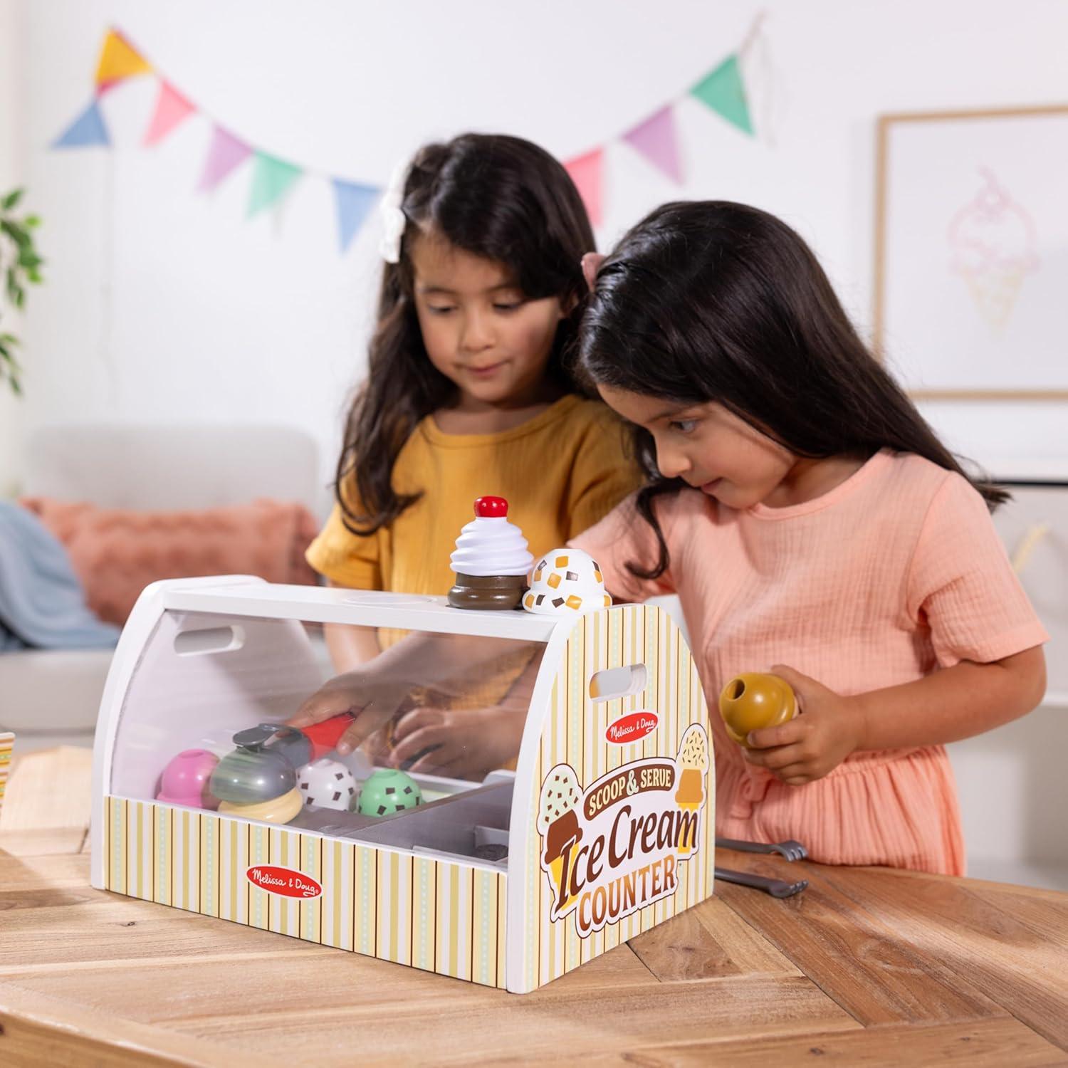 Mostrador de Helados de Madera Melissa & Doug 28 Piezas