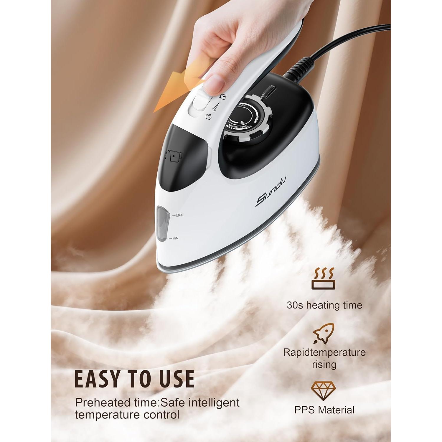 Hierro de Vapor Portátil Sundu HT-2001, Suela Cerámica 1000W