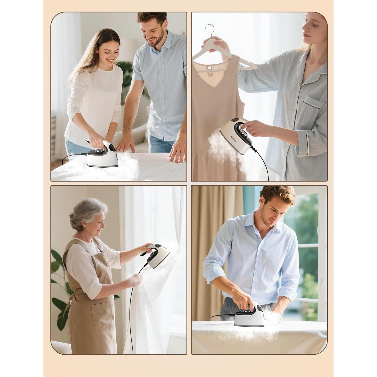 Hierro de Vapor Portátil Sundu HT-2001, Suela Cerámica 1000W