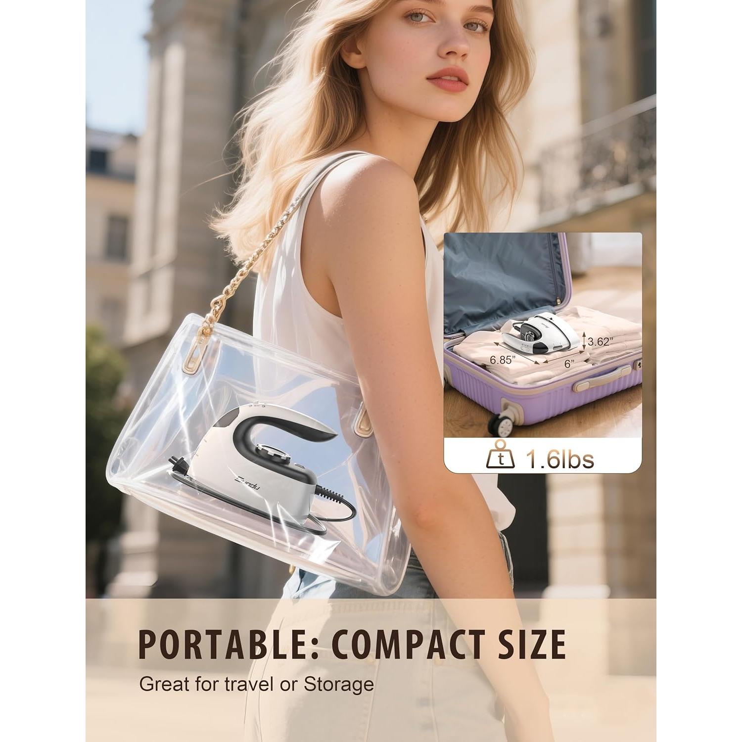 Hierro de Vapor Portátil Sundu HT-2001, Suela Cerámica 1000W