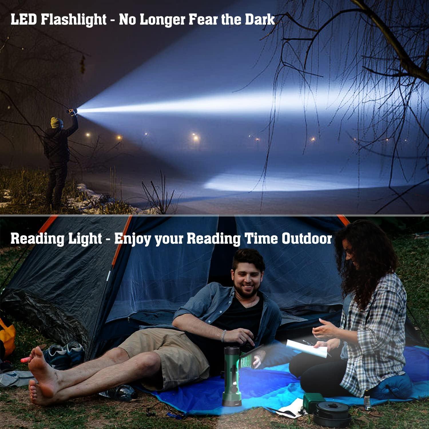 Radio Meteorológica Portátil PPLEE CR1020 con Linterna LED y Cargador USB