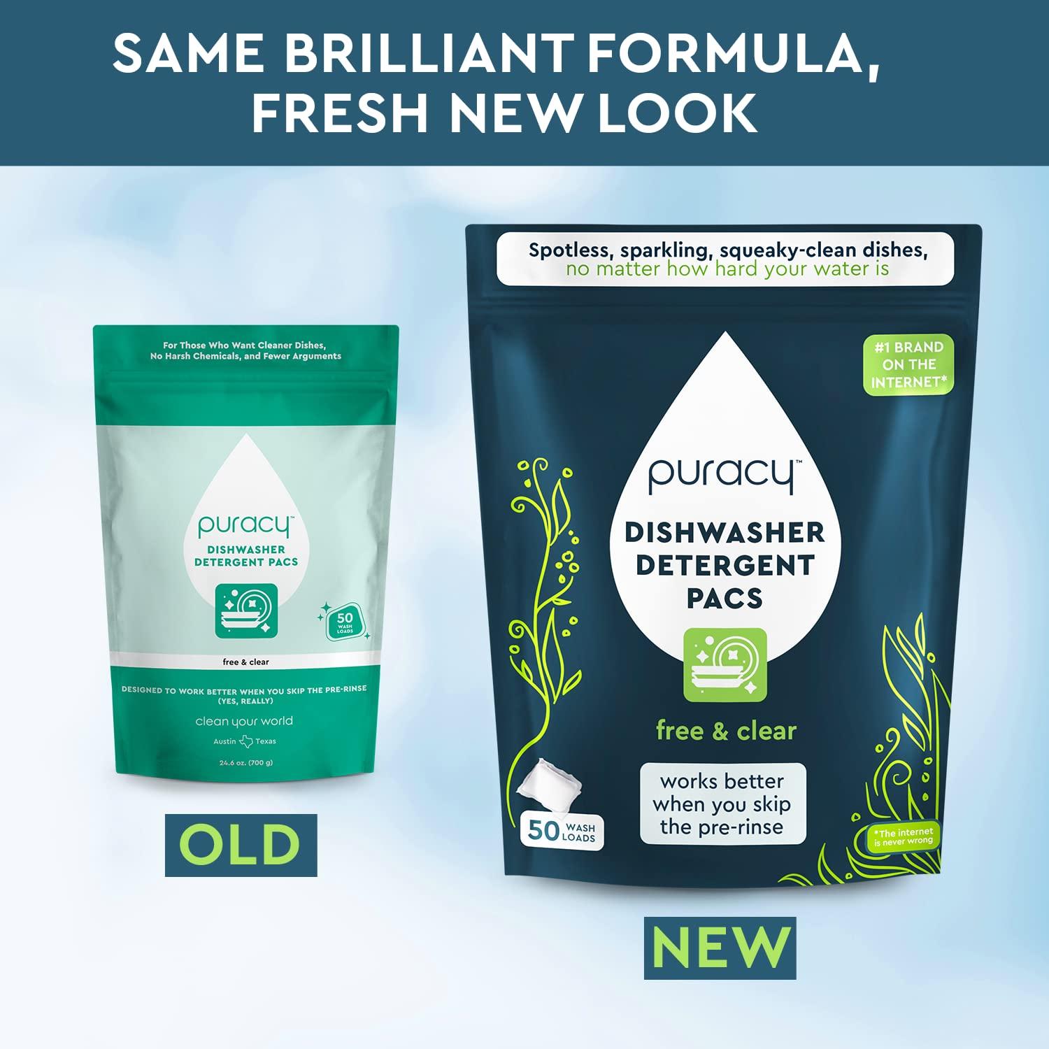 Cápsulas para Lavavajillas Puracy 50 Unidades Sin Fragancia