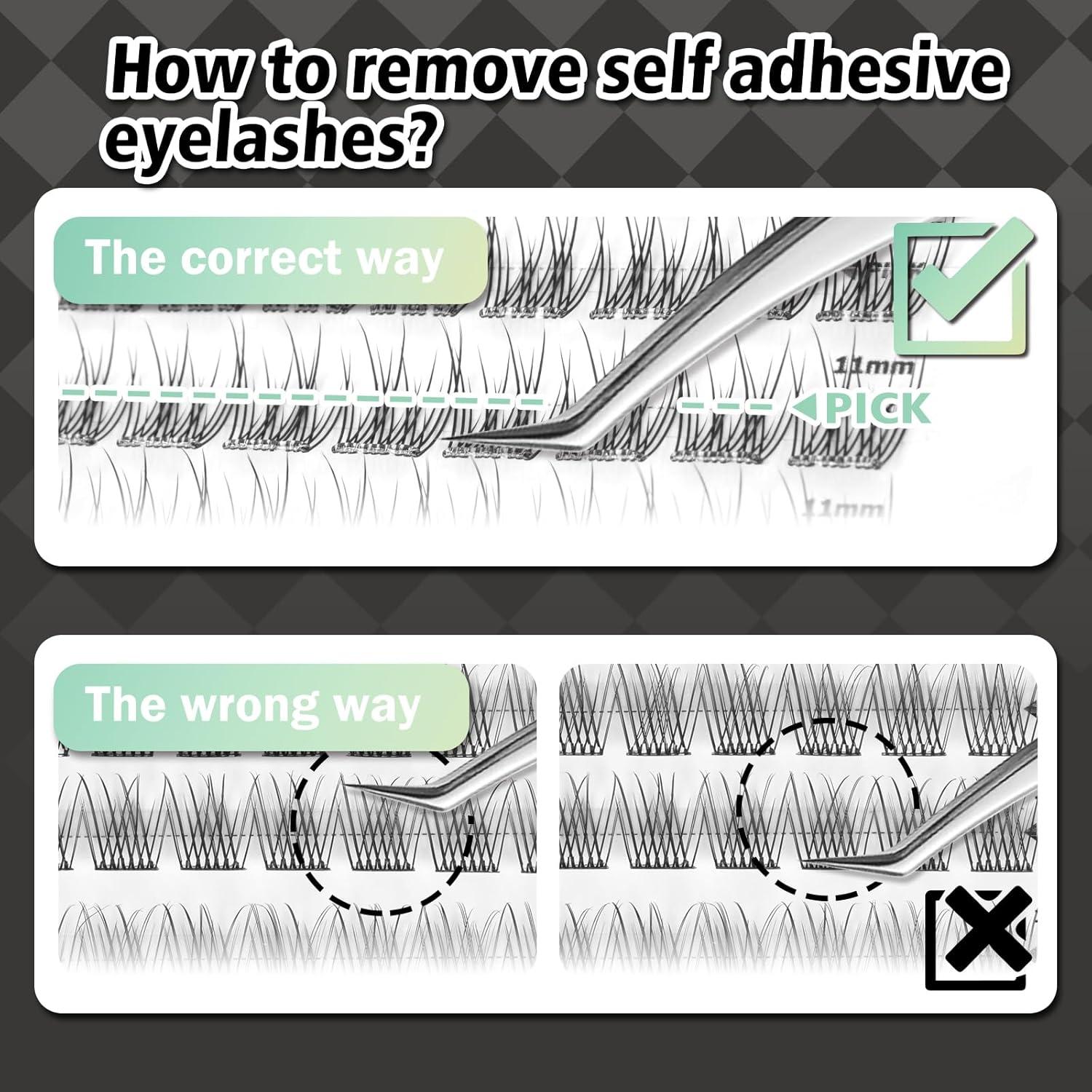 Pestañas Autoadhesivas WONSIS 156 Piezas Banda Invisible