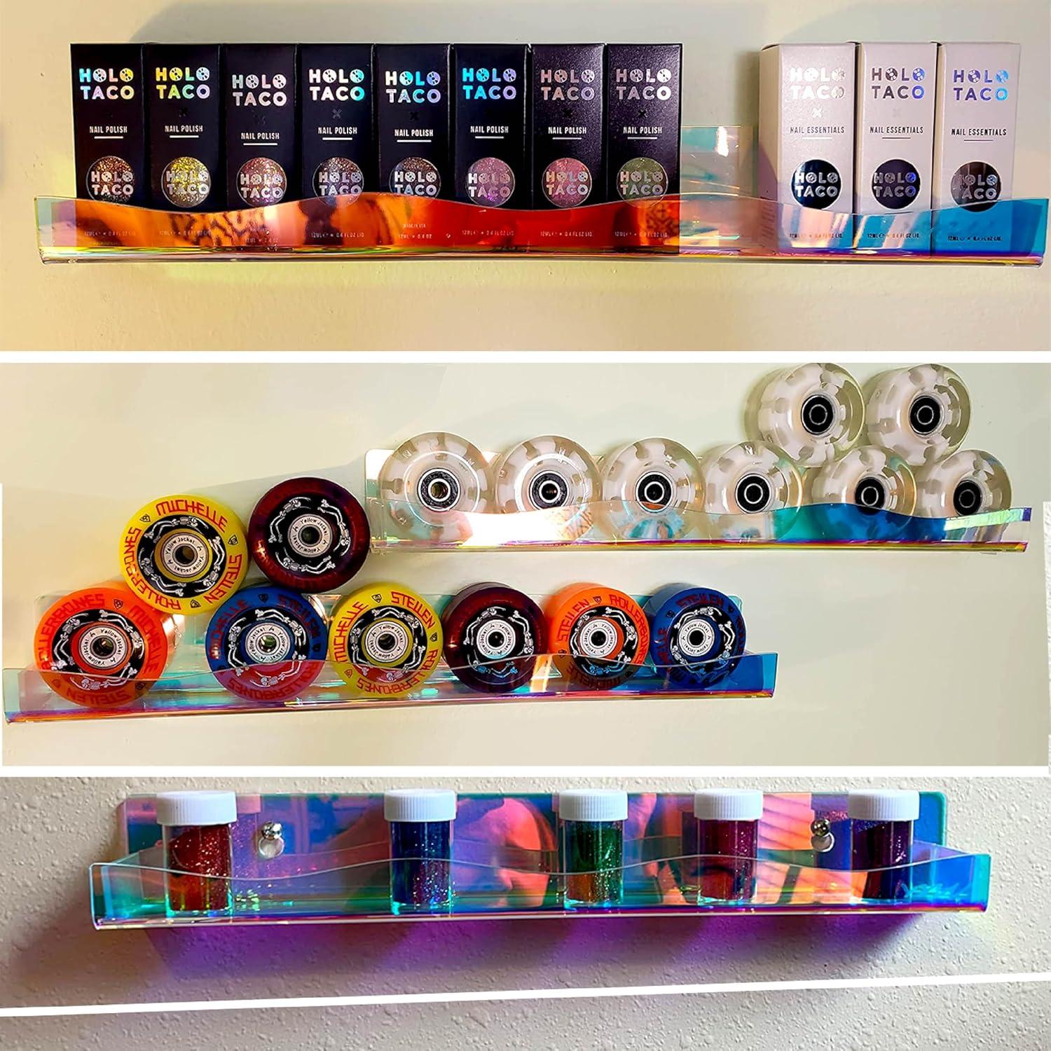 Estante para Esmalte de Uñas YMVV, 6 Piezas Iridiscentes