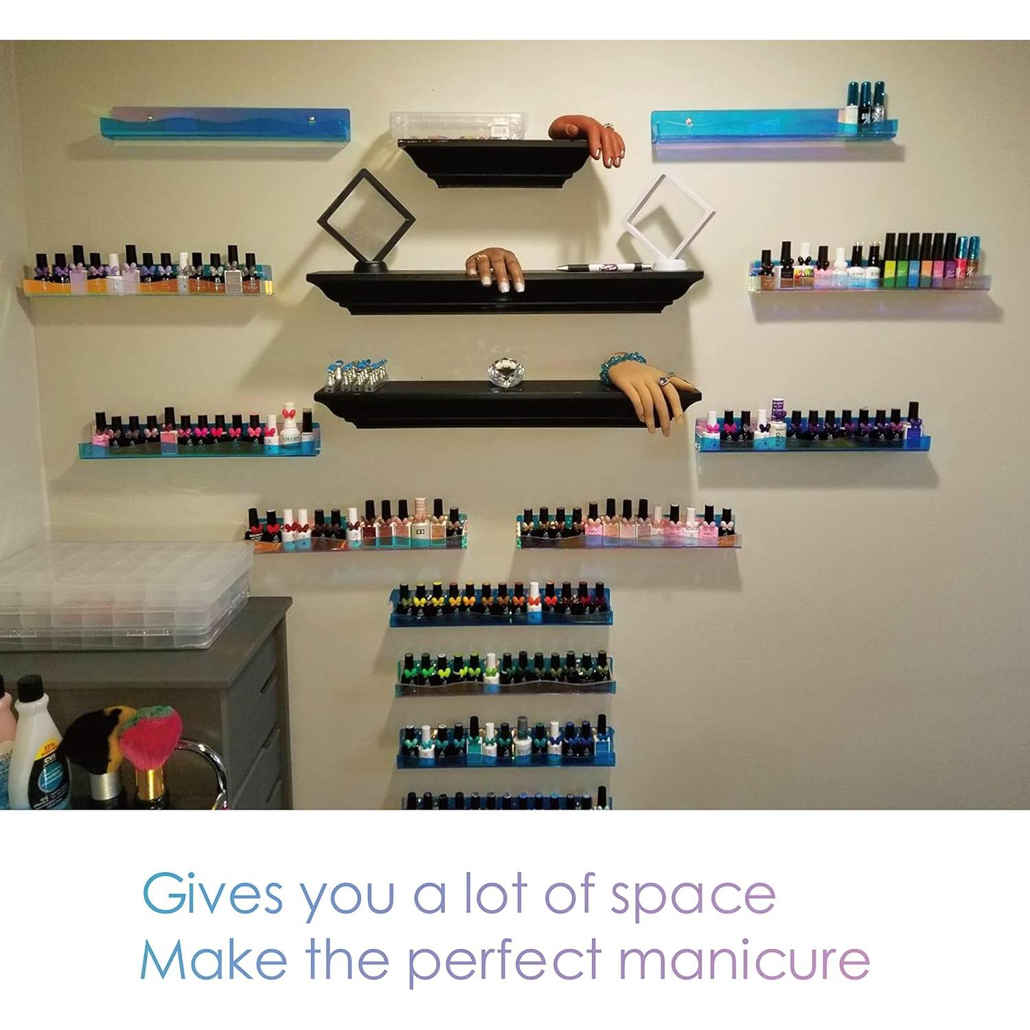 Estante para Esmalte de Uñas YMVV, 6 Piezas Iridiscentes