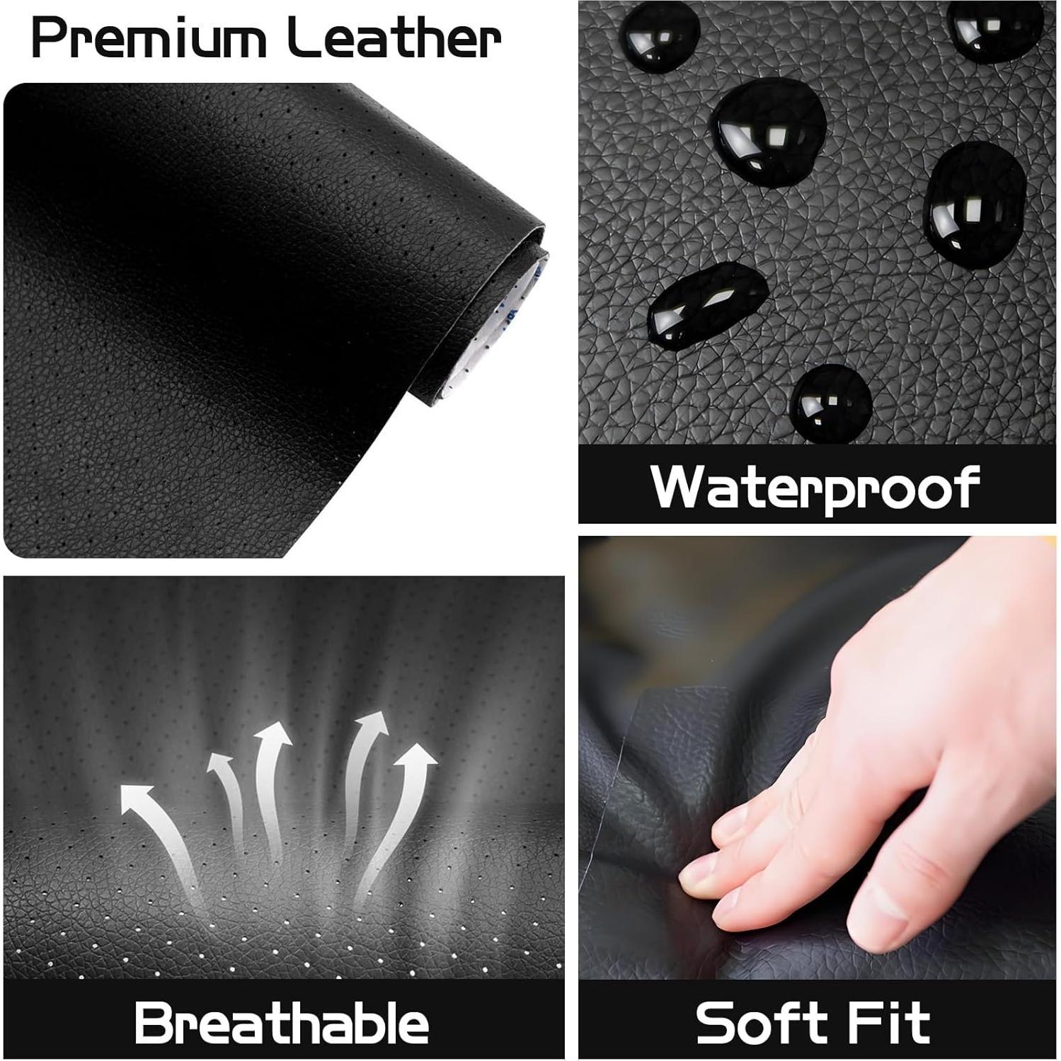 Parche de Reparación de Cuero Scettar 10x200cm Negro Autoadhesivo