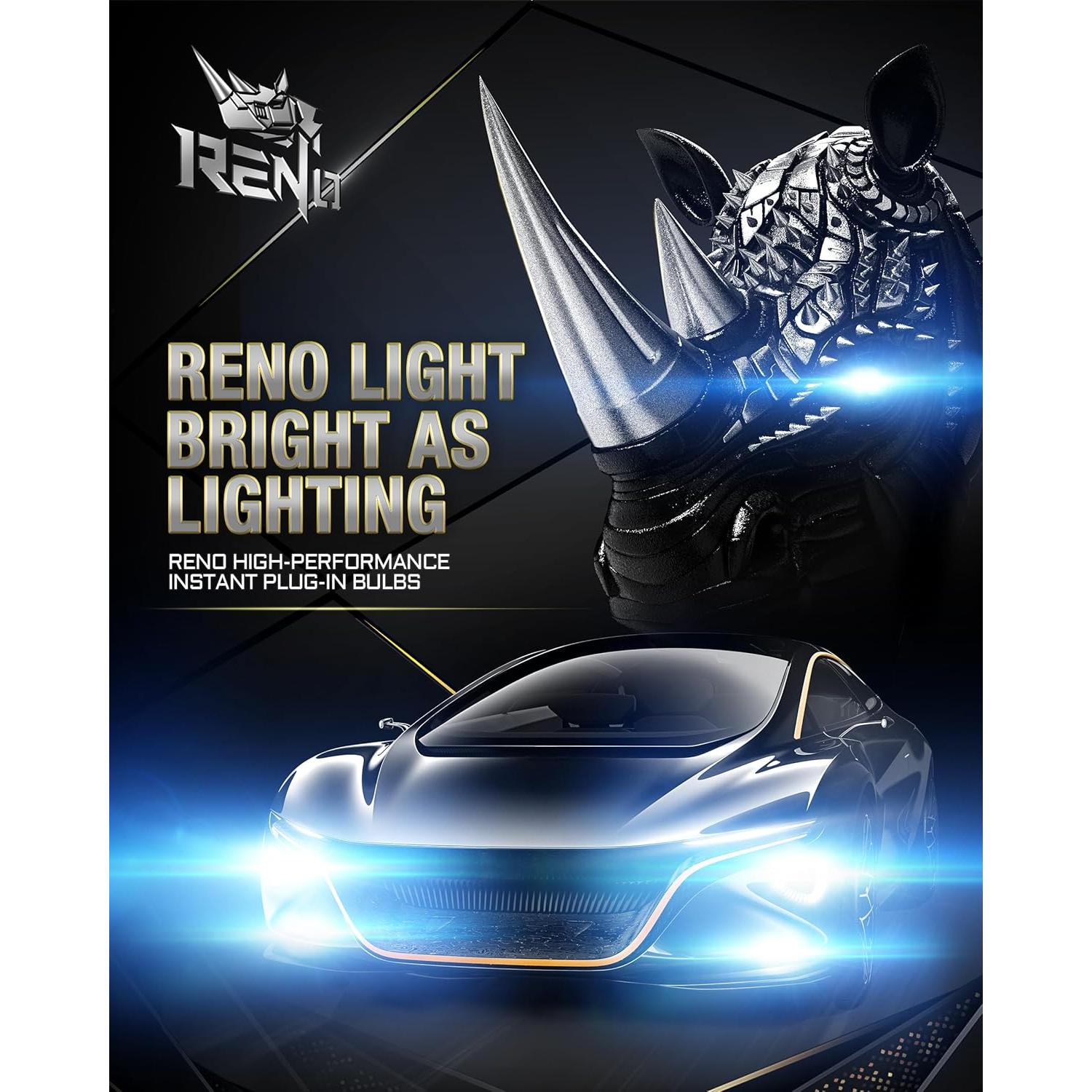 Bombillas de Luz de Niebla H4 9003 RENO - 300% Más Brillantes