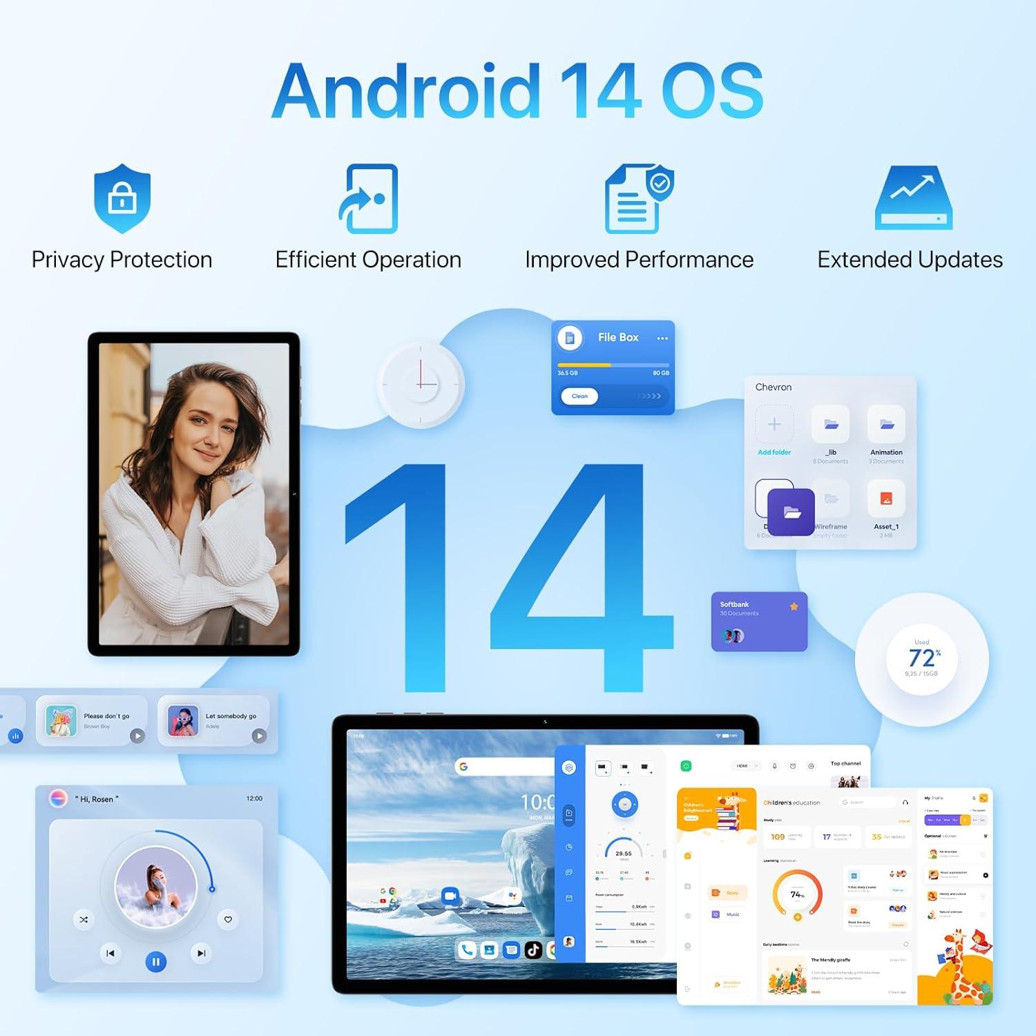 Tableta UMIDIGI G9 Tab 11" Android 14 8GB+256GB Gris