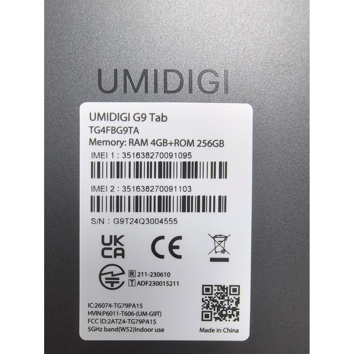 Tableta UMIDIGI G9 Tab 11" Android 14 8GB+256GB Gris