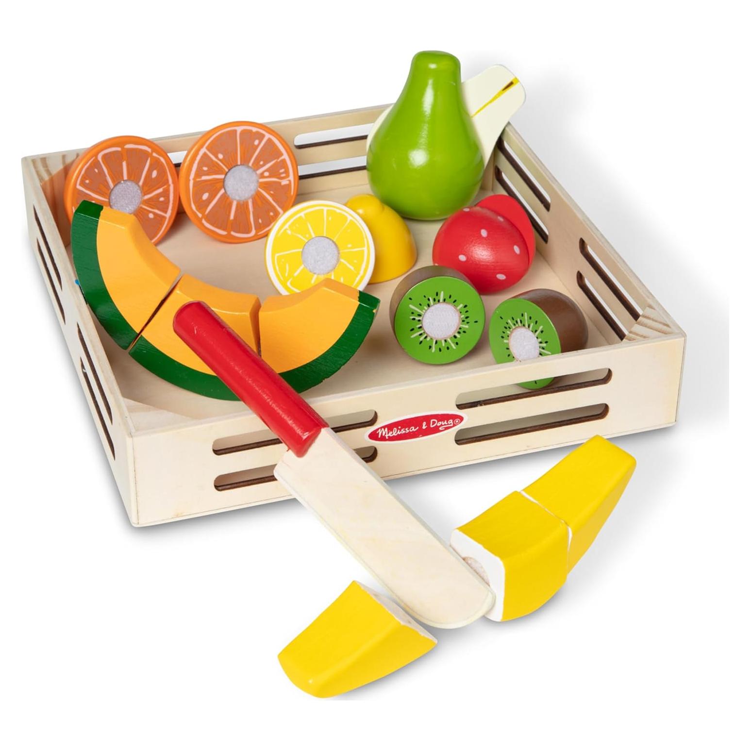 Juego de Frutas Cortadas Melissa & Doug - 17 Piezas de Madera