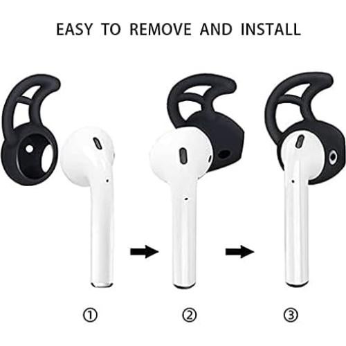 Set Antipérdida 4 en 1 Loirtlluy para Airpods 1 y 2 Negro