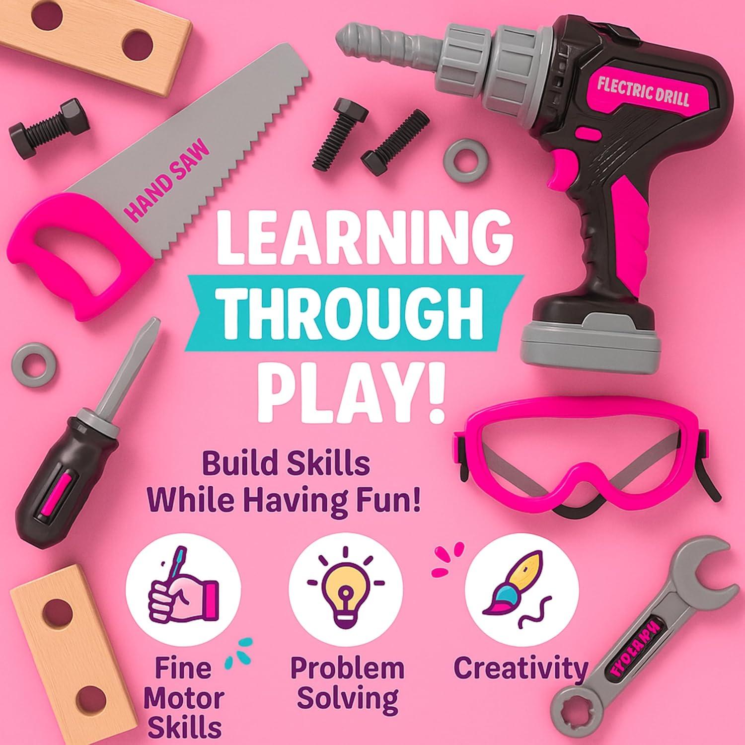 Juego de Herramientas para Niños TOMLEON con Maletín 22.86 cm