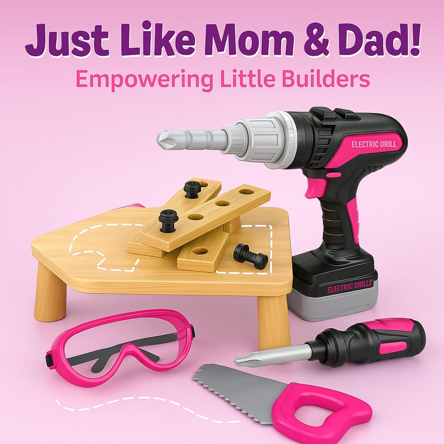 Juego de Herramientas para Niños TOMLEON con Maletín 22.86 cm