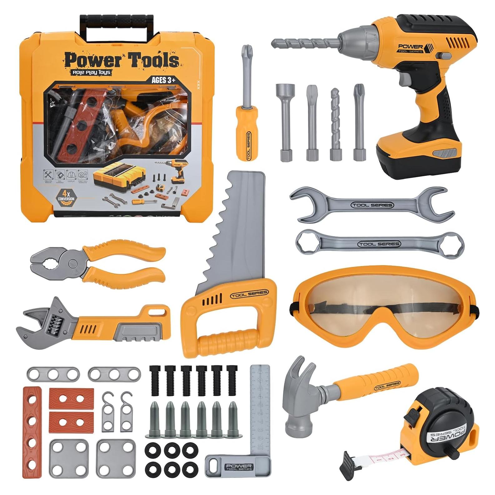 Juego de herramientas para niños HYRENEE con taladro 12.7cm