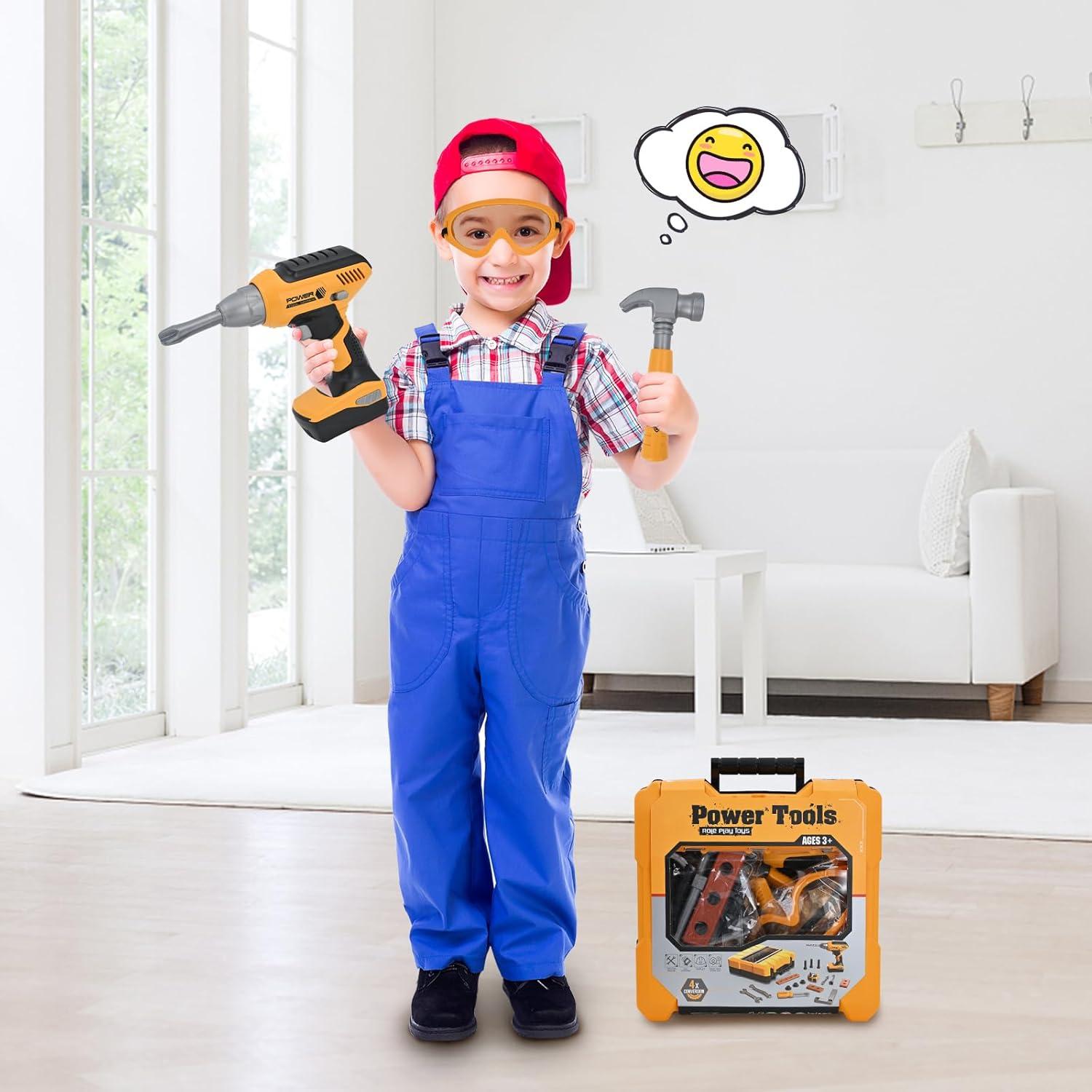 Juego de herramientas para niños HYRENEE con taladro 12.7cm