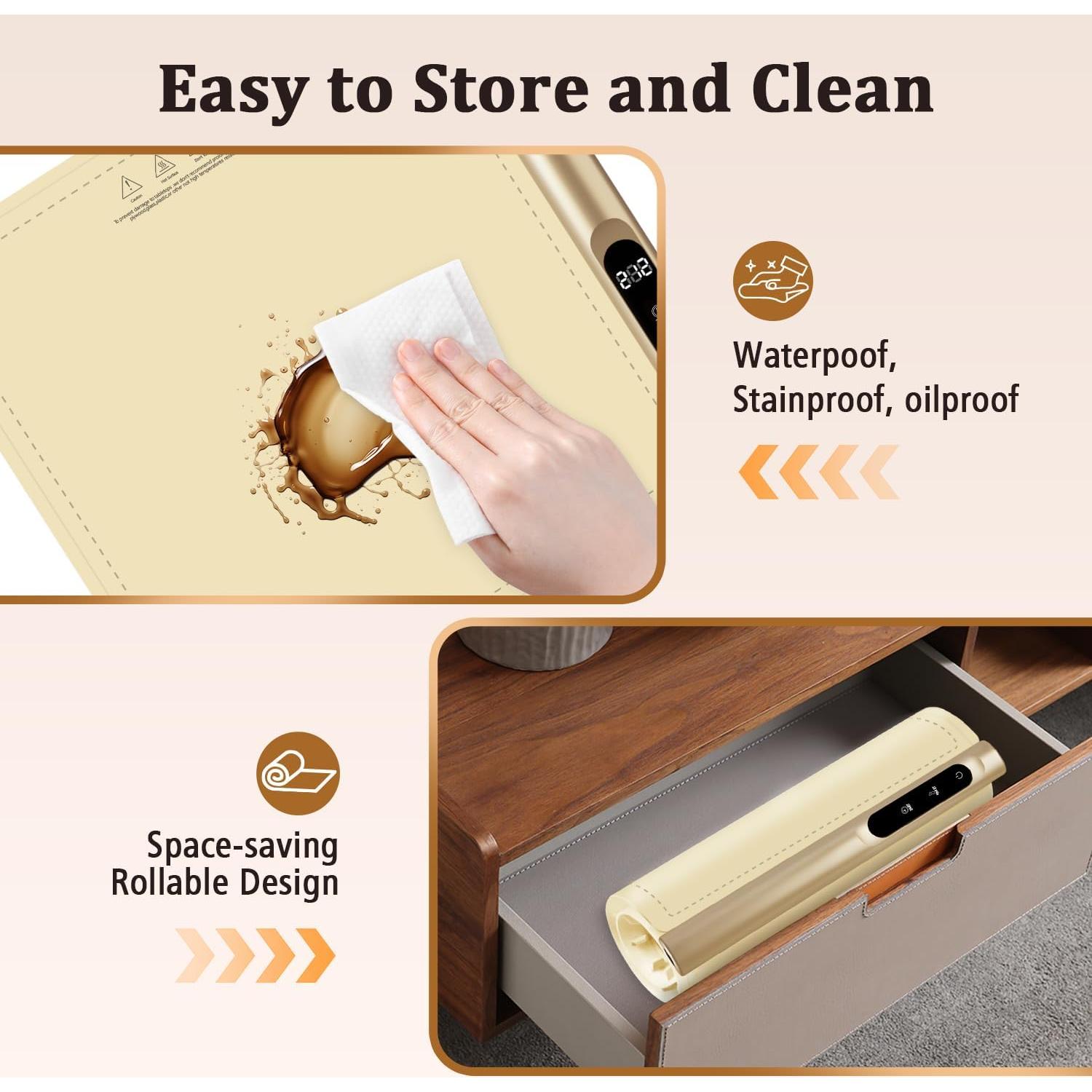 Manta Calentadora de Comida Newise 260W Beige 6 Temperaturas