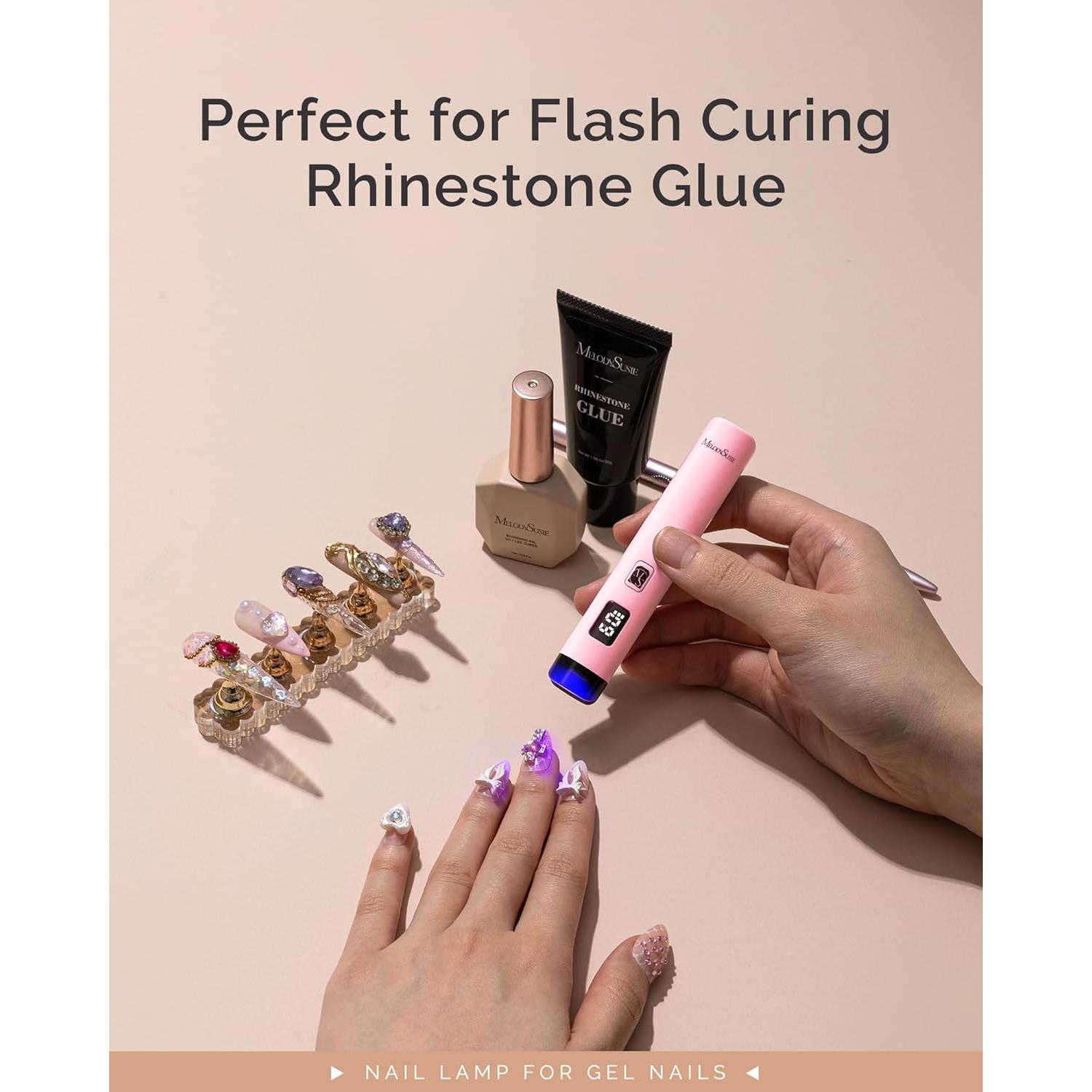 Lámpara UV Portátil MelodySusie ART01R Rosa Recargable 450mAh