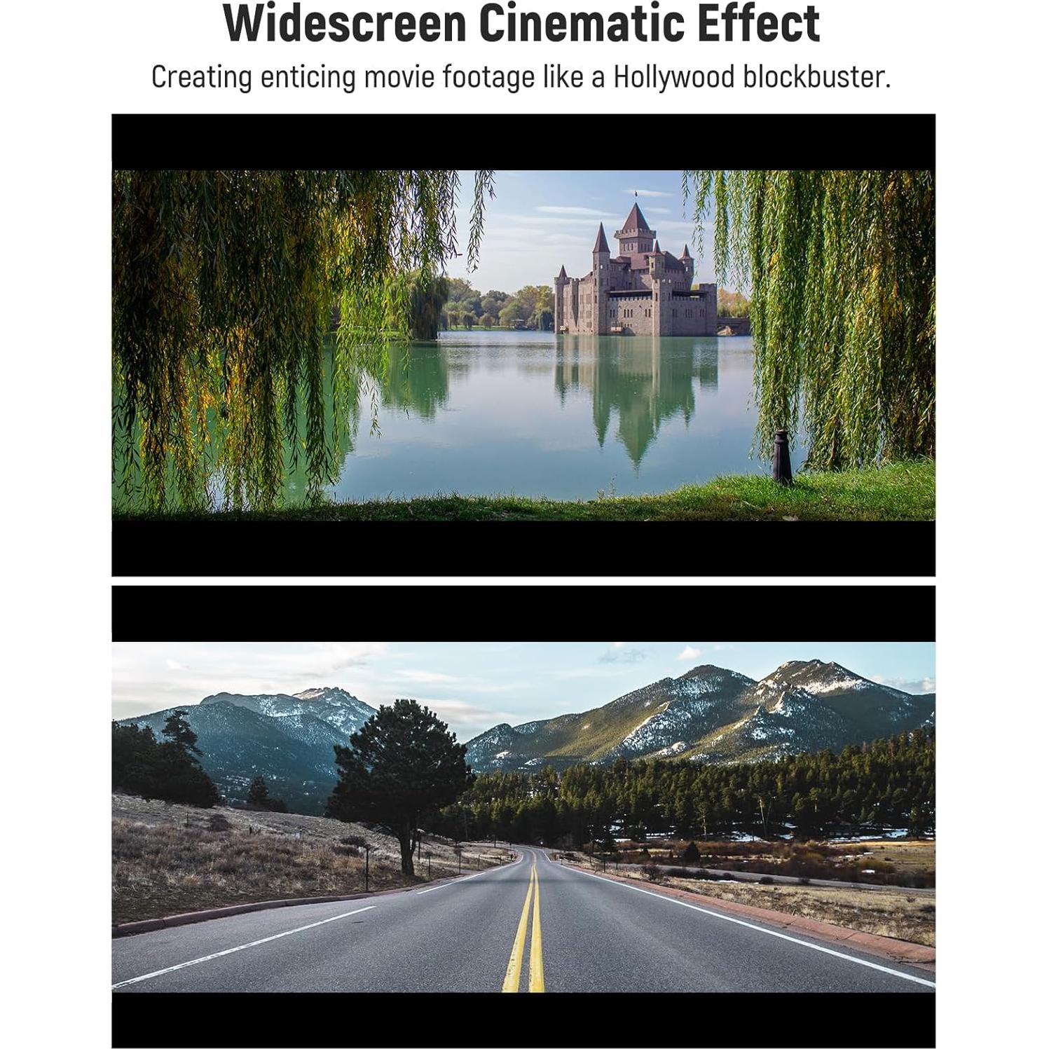 NEEWER 1.2X Anamorphic Lens Compatible with Gopro Hero 12 11 10 9 Black, Widescreen Cinematic Effect with Blue Flare, Anti Reflection Multi Coated HD Optical Lens, LS-56