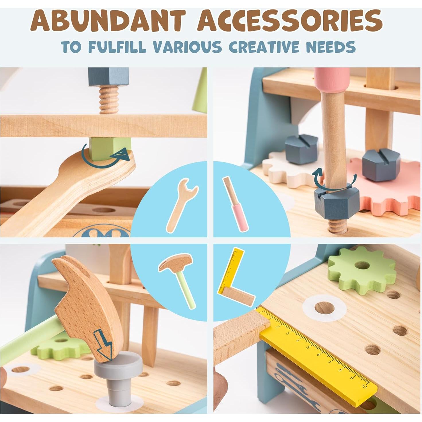 Banco de Trabajo de Madera ROBUD para Niños 3-5 Años