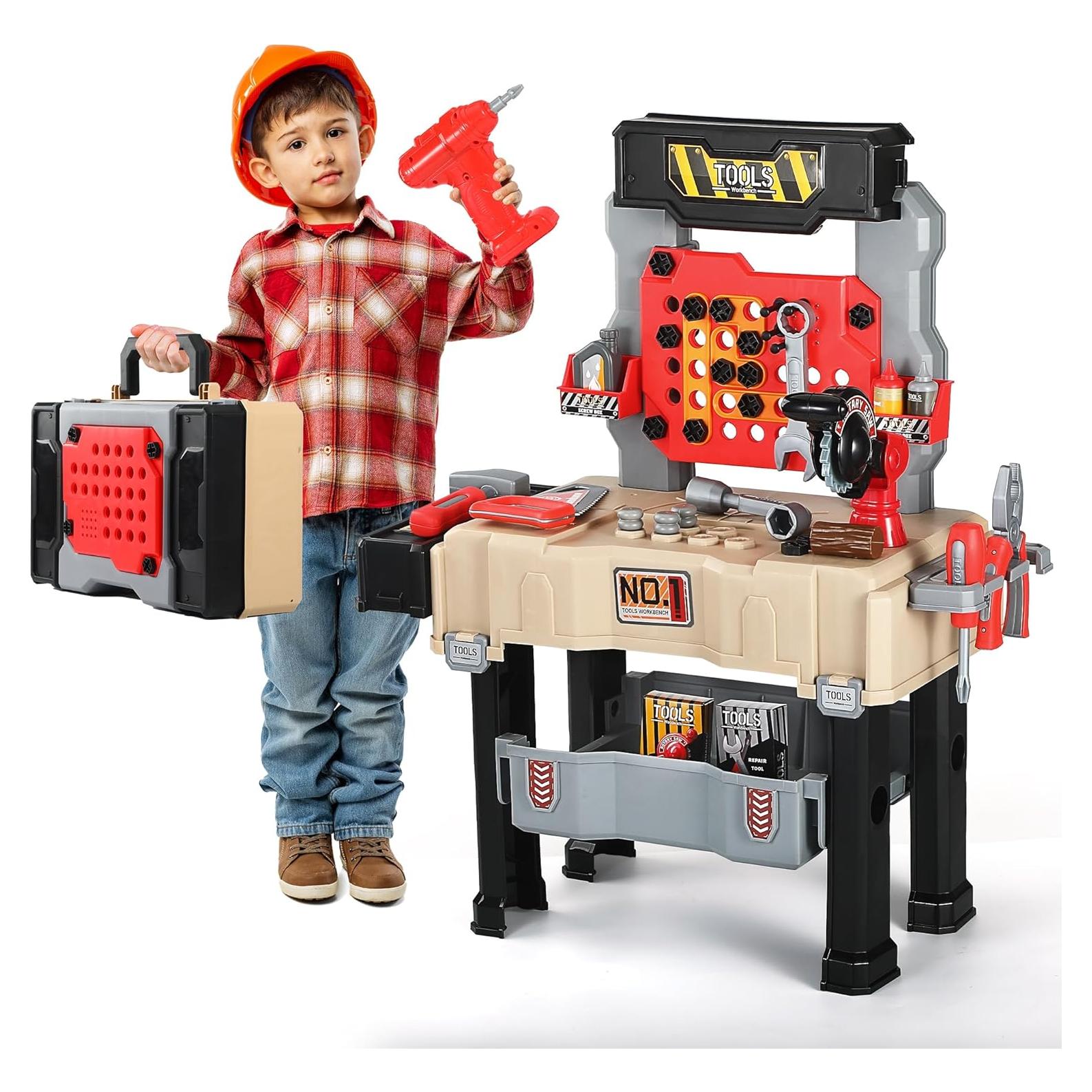 Banco de herramientas Honeystar para niños 65 piezas