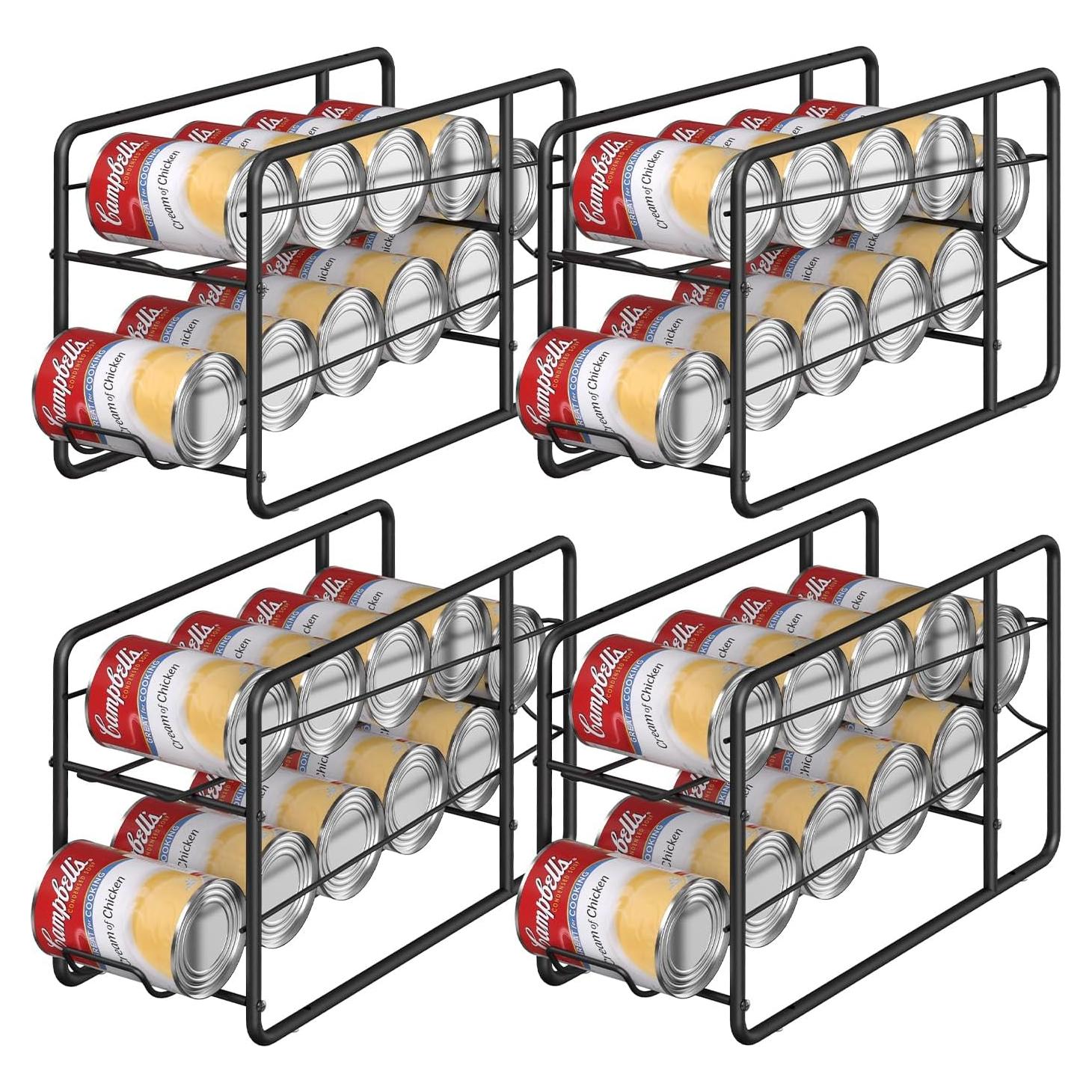 Soporte Organizador para Latas MOOACE 4 Paquete Negro