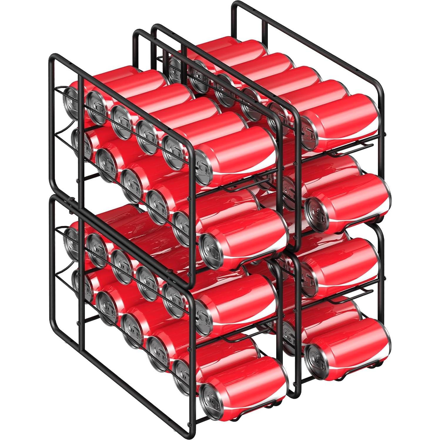 Soporte Organizador para Latas MOOACE 4 Paquete Negro