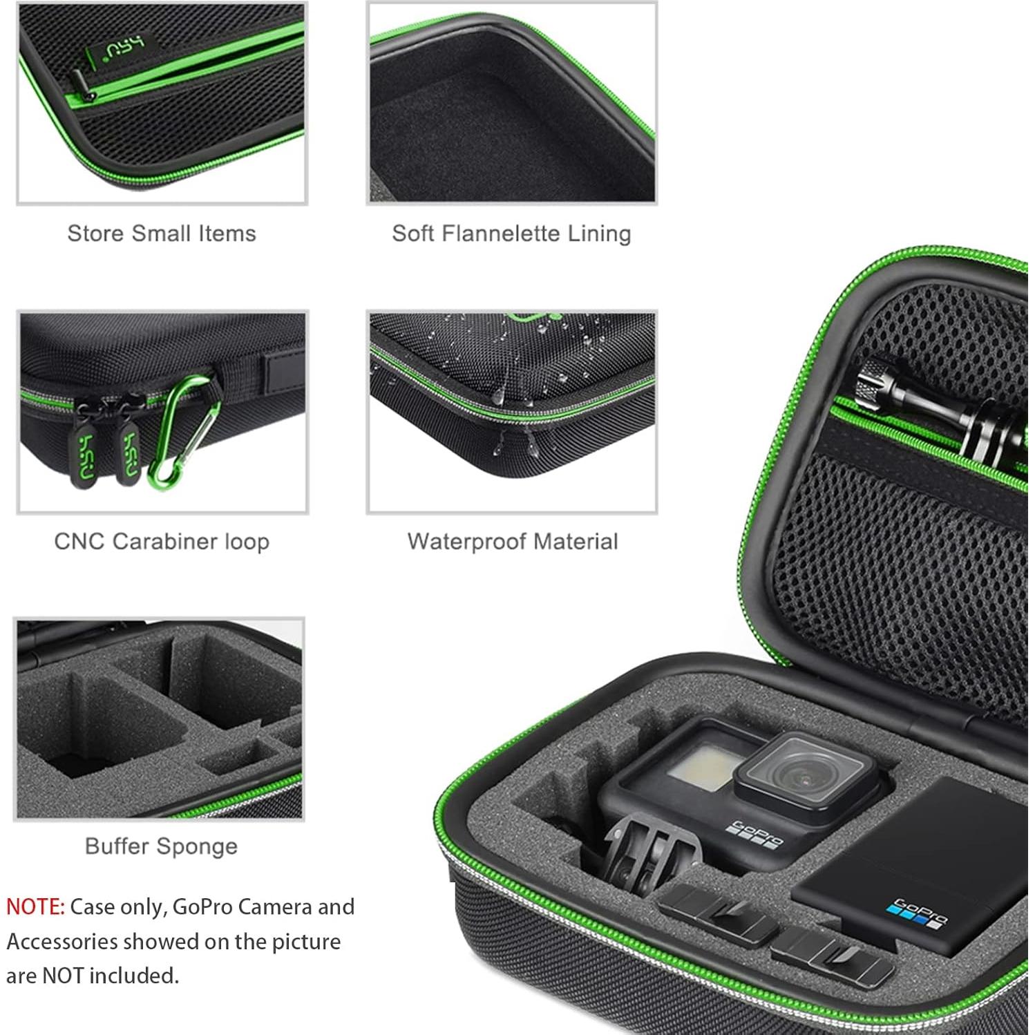 Funda de Transporte HSU para GoPro Hero 12/11/10/9/8/7/6/5 - Compacta y Protectora
