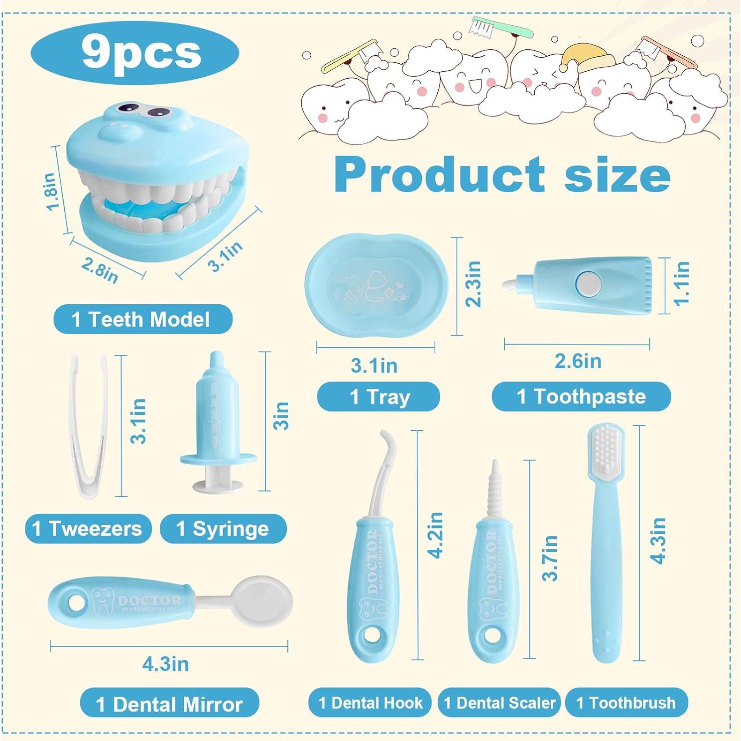 Juego de simulación dental 9 piezas Ceonam kit educativo