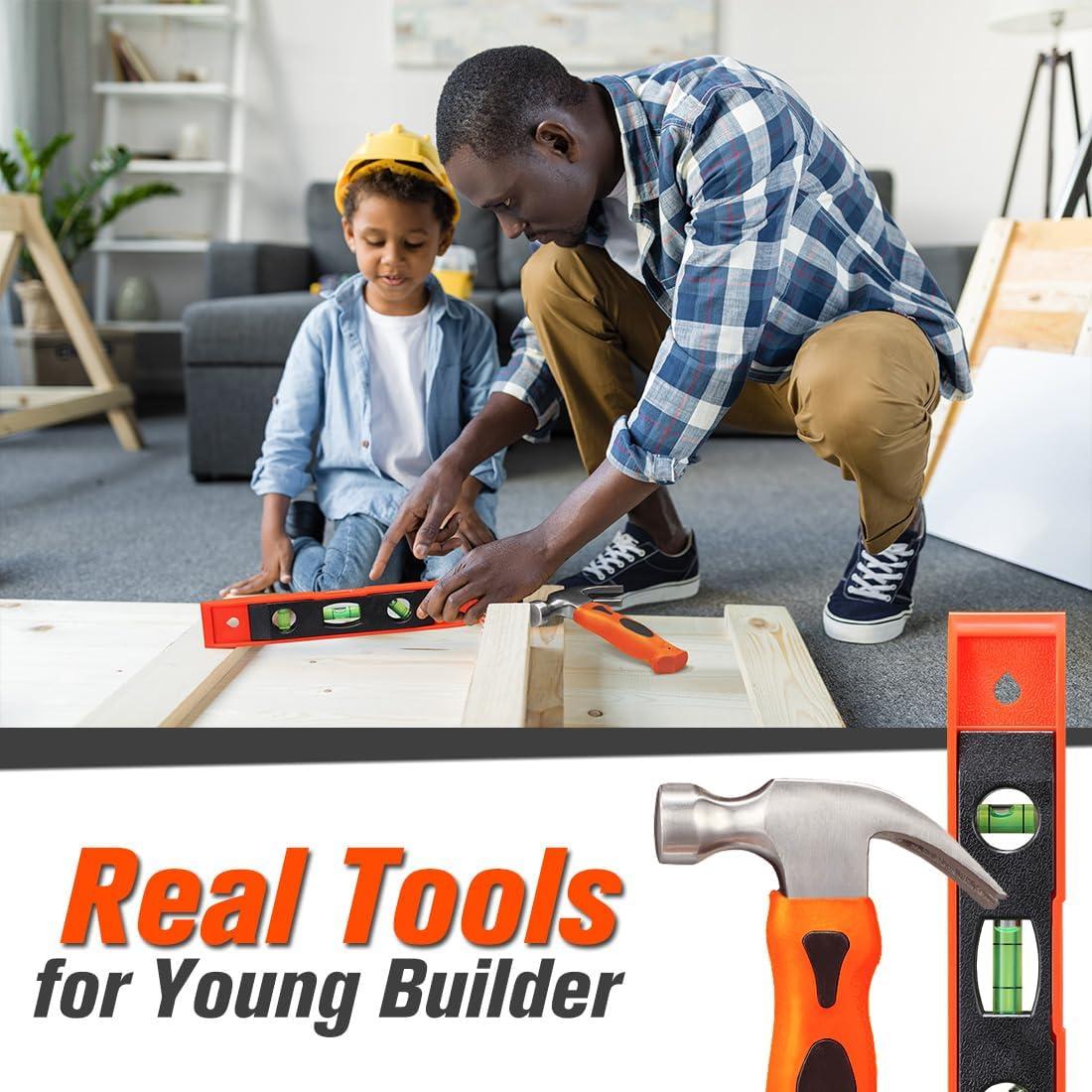 Juego de herramientas REXBETI para niños con cinturón 17 piezas