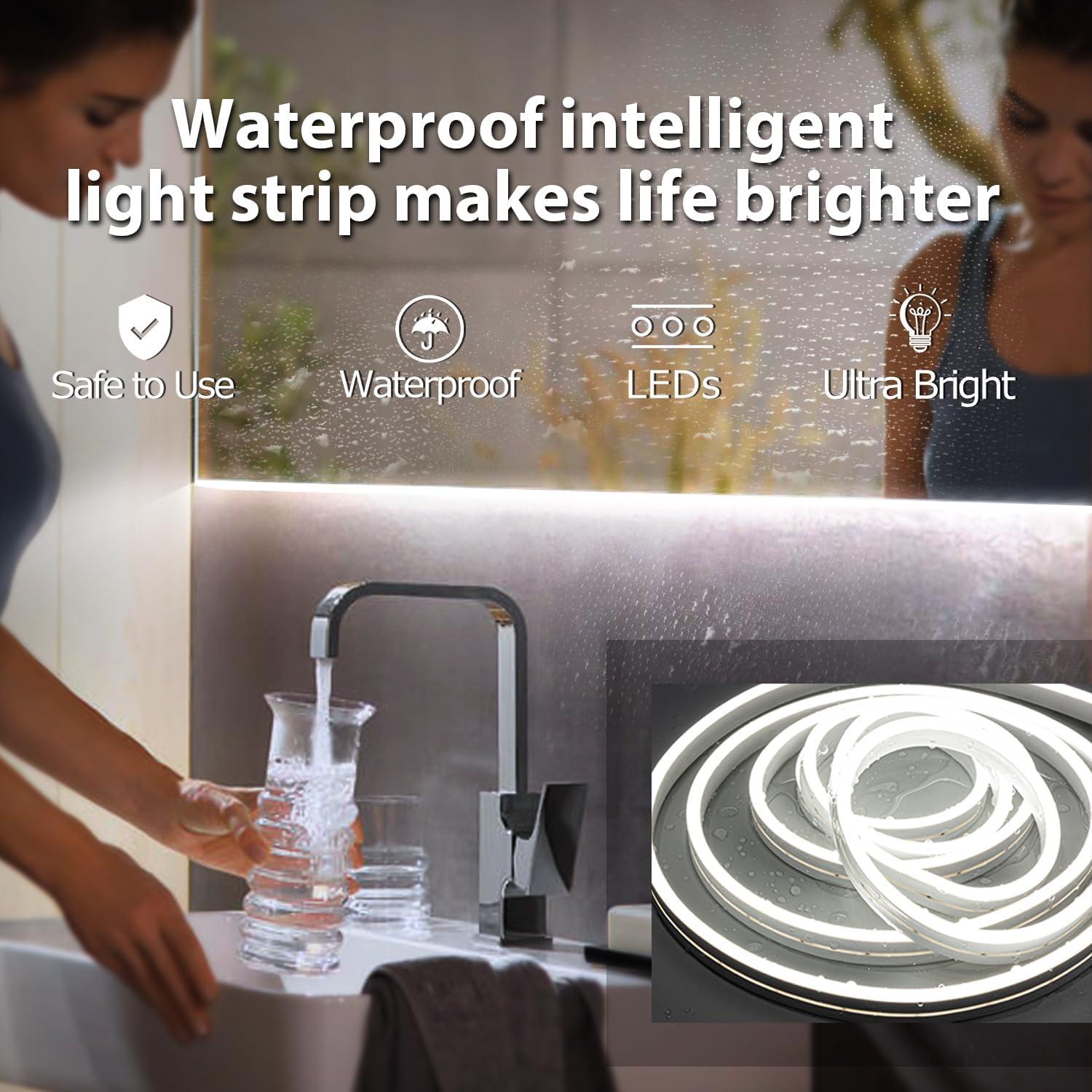 Tira LED de Neón Flexible Ollrieu 3m Impermeable para Decoración