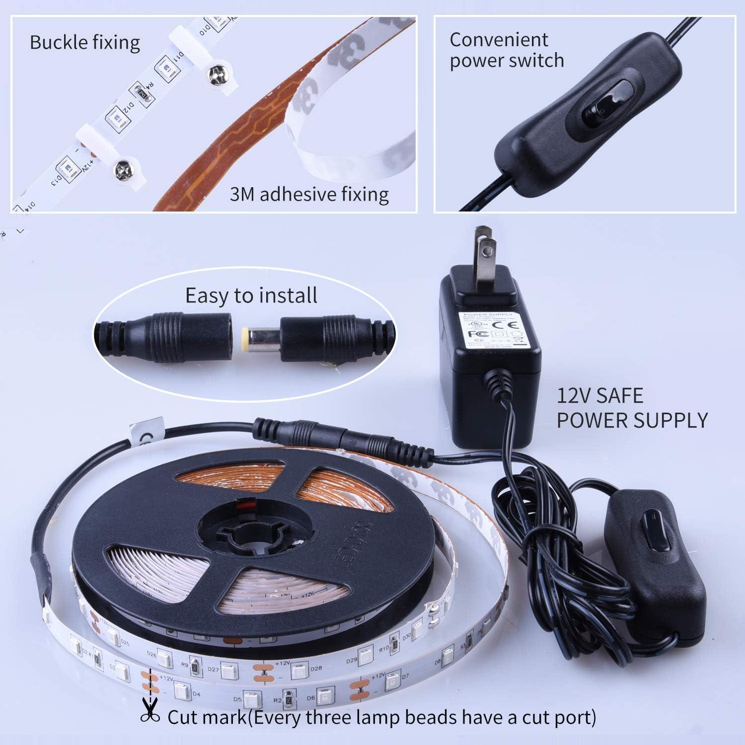 Tira de luz negra LED 6m 360 LEDs 12V YYT para decoración